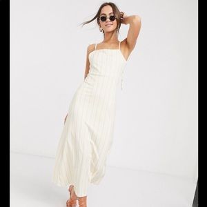 ASOS Yellow and White Striped Dress